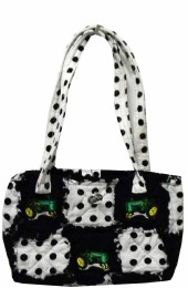 Patch Work Tote Bag-PTT9001/BK/WH